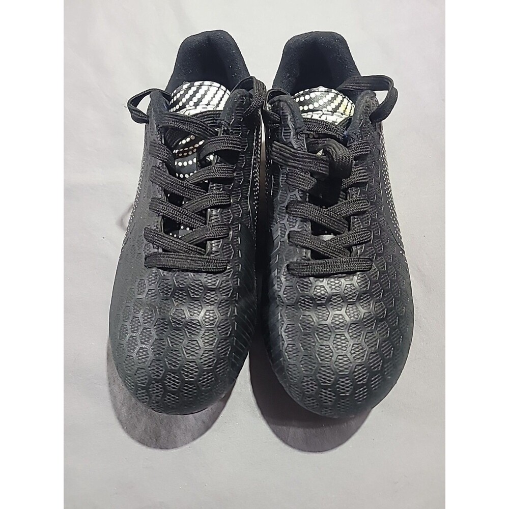 Vizari Stealth Firm Ground Soccer Cleats - Shoes Black and White - Youth Size 3